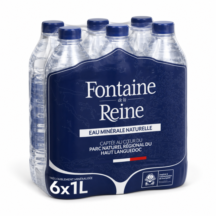 6 × 1 L Fontaine de la Reine, eau minérale naturelle
